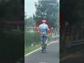 CYCLIST CAUGHT CHEATING! 🚨 Holding onto Car for Speed Boost....#ytshortsvideo #cheating
