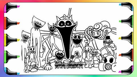 Coloring Poppy Playtime Chapter 3  》Smiling Critters New Coloring Pages 》NCS