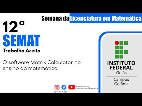 O software Matrix Calculator no ensino da matemática