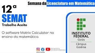 O software Matrix Calculator no ensino da matemática screenshot 1