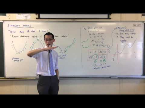 Exploring Stationary Points (3 of 3: Principles for Choosing Values to Test for Stationary Points)