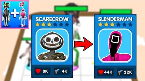 high level scarecrow and slenderman open in merge monster army game | android gameplay by gamex boiz