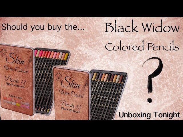 Unboxing - NEW Black Widow Skin colored pencils. (LIVE) 