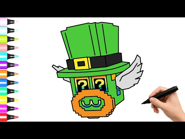 How to Draw a Leprechaun Lucky Block 🍀 Steal a Brainrot ROBLOX