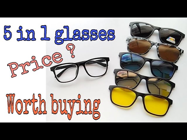 Unisex Clip On Polarized Sunglasses Magnetic 5 Piece Set Eyeglasses  Sn2256a2258a-30 | Clip on sunglasses, Magnetic sunglasses, Eyeglasses