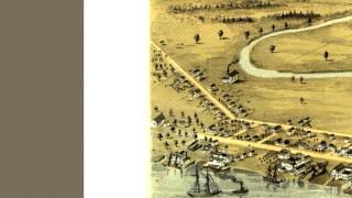 Saint Clair Michigan 1868 Panoramic Bird's Eye View Map 6550