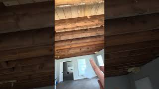 Exposed Ceiling is coming along #exposedbeamceiling #homerenovation #interiordesign #homeimprovement