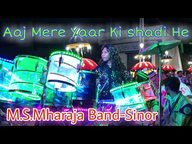 Aaj Mere Yaar Ki Shadi He🎷 M.S.Maharaja Band🥁 Sinor🎤 12-03-2020📯Ankleshwar.🎺🎹🎵Rafikbhai-9979191007 class=