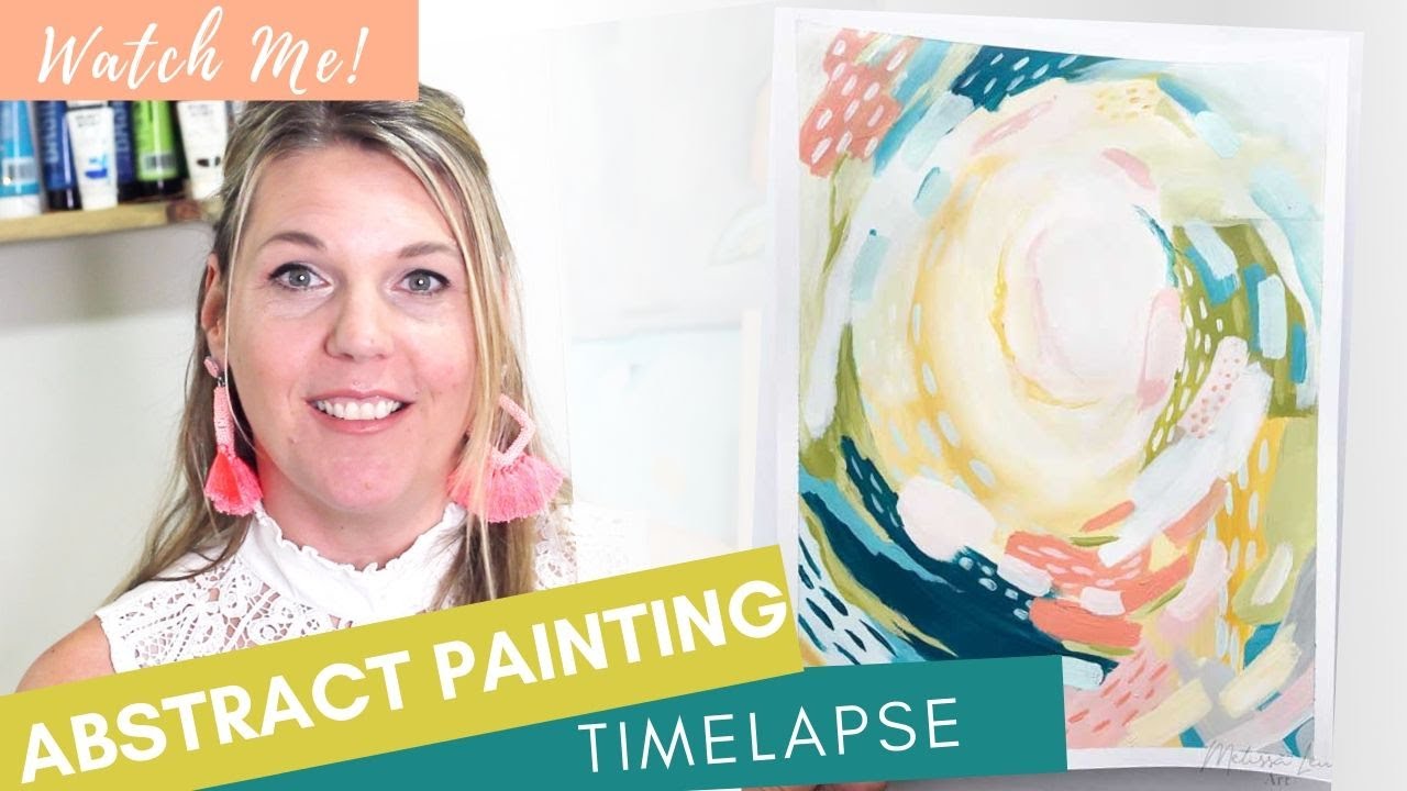 How To Paint Abstract Acrylic Art on Paper YouTube