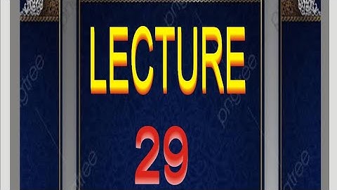 Lecture29