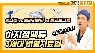 하지정맥류 가장좋은 치료법은? 베나실vs클라리베인vs플레보그립 비교해드립니다!