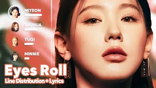 (G)I-DLE - Eyes Roll (Line Distribution + Lyrics Karaoke) PATREON REQUESTED Resimi