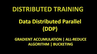 DISTRIBUTED TRAINING - WHAT IS DATA DISTRIBUTED PARALLEL (DDP)
