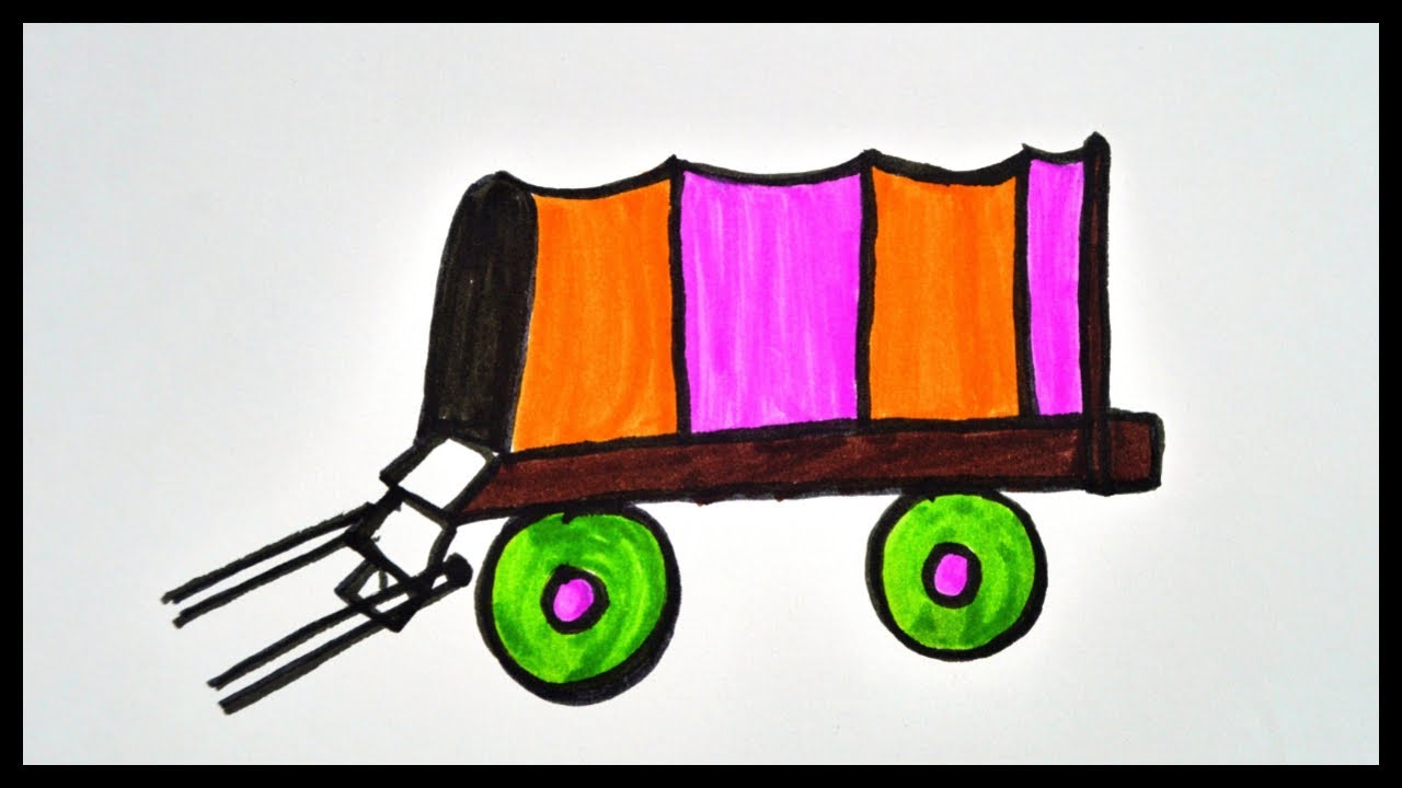 How to Draw Bullock Cart l Bullock cart Drawing step by step Very easy   YouTube