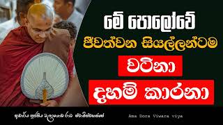 මේ පොලොවේ ජීවත්වන සියල්ලන්ටම වටිනා දහම්‍ කාරනා |Ven.Balangoda Radha Thero |Ama Dora Viwara Viya