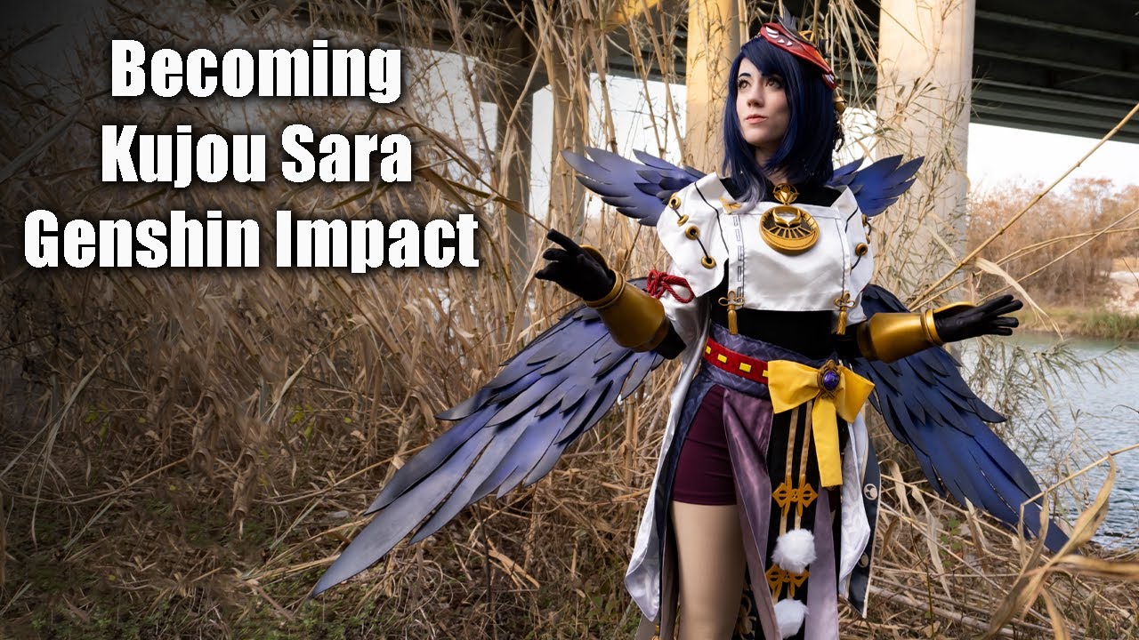 Becoming Kujou Sara from the game Genshin Impact | Cosplay Transformation Video