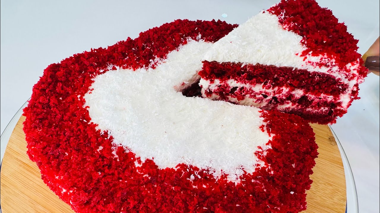 🛑SEVGİLİLƏR GÜNÜNƏ ÖZƏL QIRMIZI MƏXMƏR TORT RESEPTİ🎂🛑