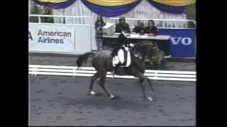 Charlotte Bredahl riding Monsieur - Volvo World Cup 1994