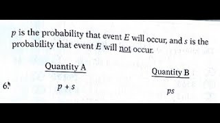 Problem 6 - Official GRE Practice Test 1 - Quantitative portion