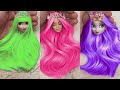 Disney Princess Doll Dress Transformation DIY Miniature Ideas for Barbie Wig,Dress,Faceup, and More!