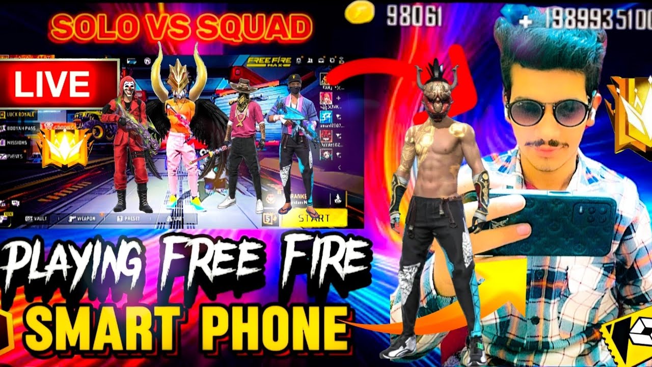 BEST SOLO VS SQUAD GAMEPLAY ON MOBILE PLAYER |GARENA FREE FIRE BHAVYA ...