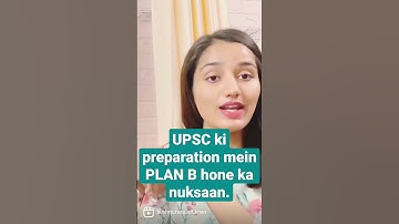 Plan B during UPSC preparation-hona chahiye ya nahin?#shorts