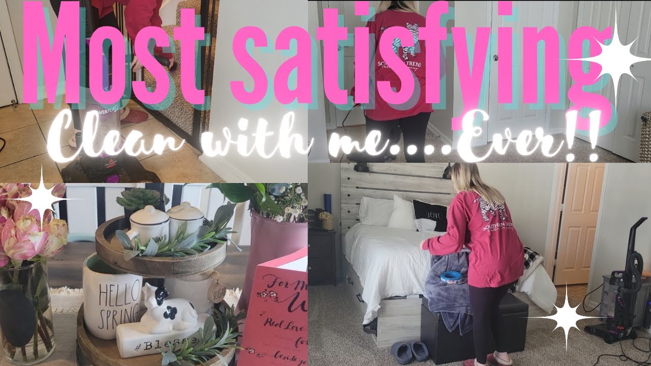 MOST SATISFYING CLEAN WITH ME EVER/ Sunday cleaning motivation/ Motivation for the busy momma 💪