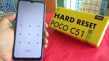 POCO C51 hard reset and remove pattern lock without pc