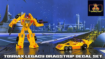 Toyhax Decal Set for Transformers Legacy Dragstrip Review
