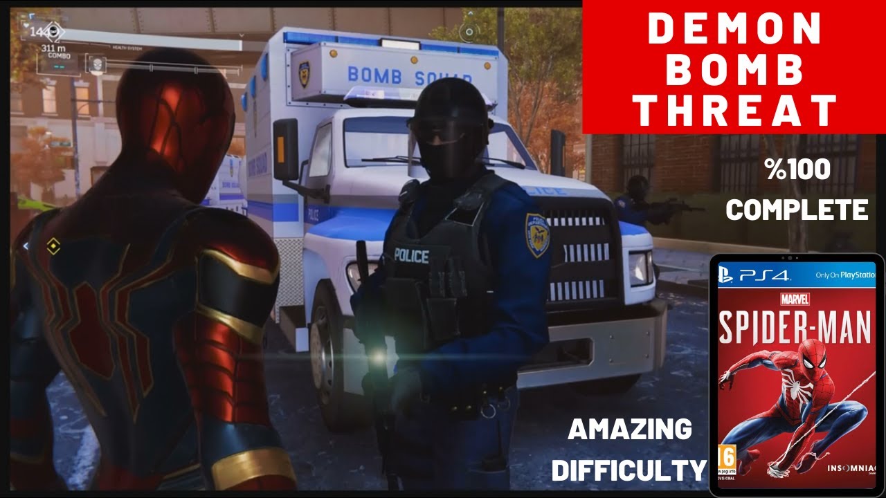 DEMON BOMB THREAT SPIDER MAN PS4