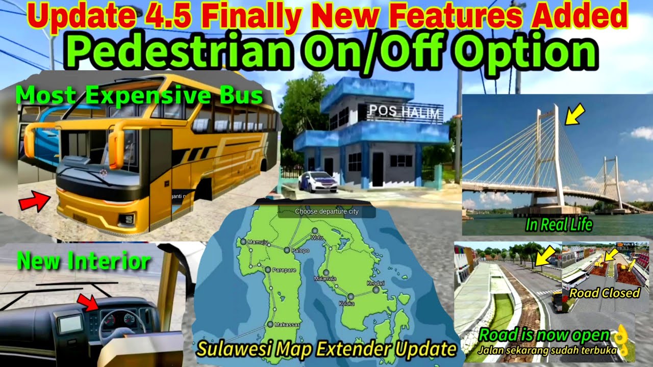Finally New Update 4.5 New 4 Map Add Bus Simulator Indonesia 