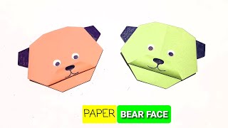 How To Make Paper Bear Face || Easy paper craft || Origami Bear || Funny Craft Boy.