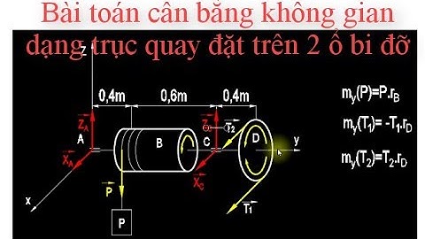 Cơ lý thuyết - Hệ lực không gian - Bài toán cân bằng dạng trục đặt trên 2 ổ bi đỡ
