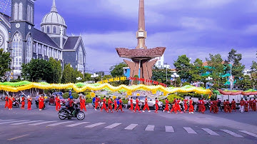 Múa Lân Tết 2023 diễu hành Khai Quang Điểm Nhãn Lân Sư Rồng Long Kun