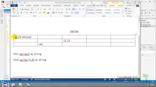 VB 2012  65  Multi dimentional Arrays