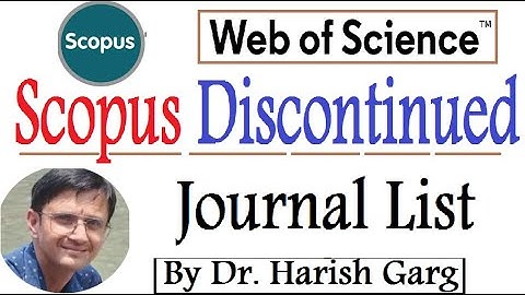 SCOPUS Discontinued Journal List