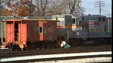 Seaboard System switching freight cars in Howell Yard 1985