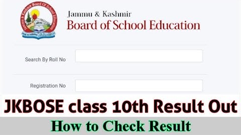 JKBOSE Class 10th Result out 2022 l Jammu Division l How to Check Result