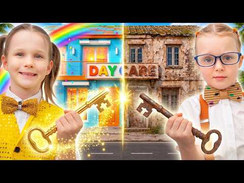 👑 Princesses at Kindergarten! Golden Room vs Cardboard Room! ✨ | Princess Challenge