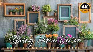 🌷♻️ Budget-Friendly Spring Home Decor Ideas with Me: Repurposed Crafts You'll Love