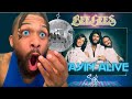 First time hearing bee gees  stayin alive official music reaction
