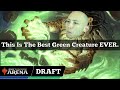 This is the best green creature ever  chromatic cube draft  mtg arena