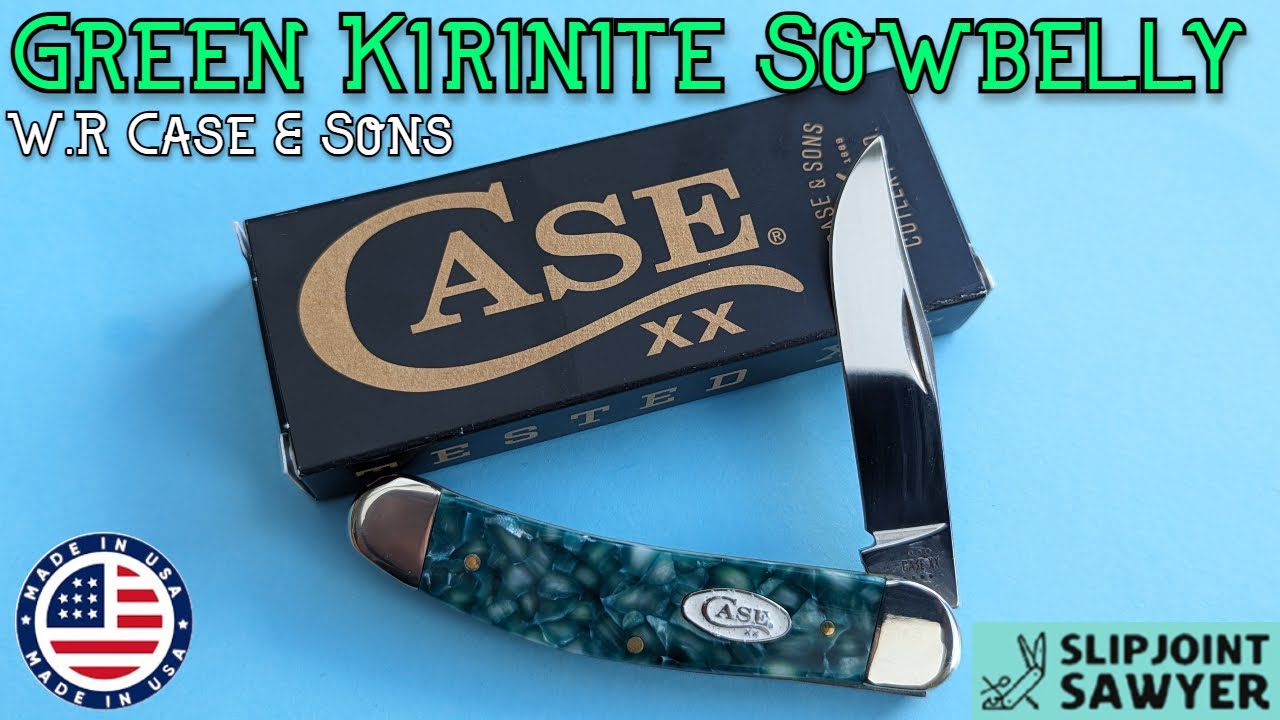 Case Bose SparXX Green Kirinite Smooth Sowbelly Pocket Knife 71385