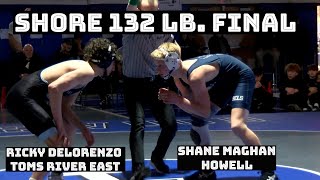Shore Conference 132 lb. Final | Ricky DeLorenzo (Toms River East) vs  Shane Maghan (Howell)
