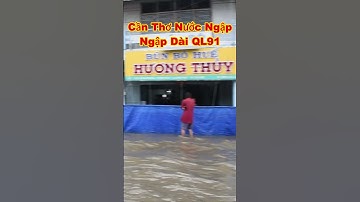 CẦN THƠ NƯỚC NGẬP TẠI QUỐC LỘ 91 nước ngập lên cả nhà người dân #shorts