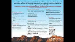 NURS 420 EBP Group Presentation: Remote Patient Monitoring and Fall Prevention