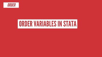 Order Variables in Stata | Reorder Variables in Stata