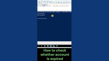 How to check whether account is expired #windows #techvideo  #solutiondomain#powershell
