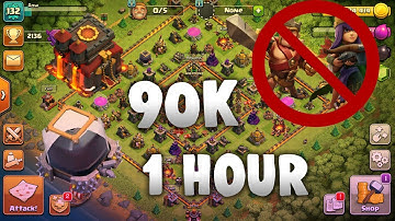 Farm 90k Dark Elixir per Hour at TH10 No Heroes - Fastest TH10 DE Farming Strategy in Clash of Clans