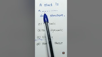 a stack is a ......... data structure #shorts stag kaisa data Structure hai